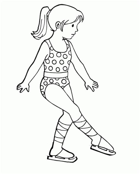 Figure Skating Colouring Clip Art Library