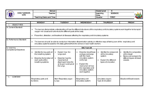 Dll Grade 8 Science 3rd Quarter Pdf