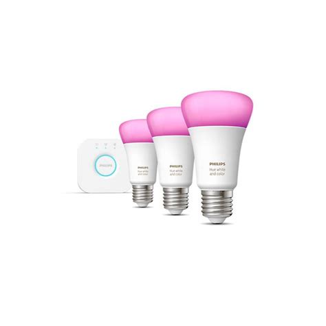 Philips Hue Philips Hue Kit De Inicio 3 Ampolletas Bluetooth E27 Rgb