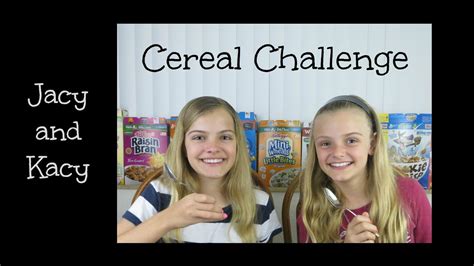 Cereal Challenge Jacy And Kacy Youtube