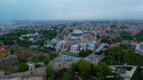 Istanbul Historic City Center Aerial View Istanbul Turkey Stock