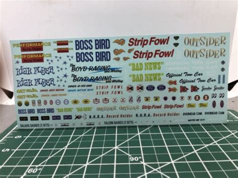 FOB HUGE 60s Drag Race Gasser AWB A FX DECAL SHEET AMT 1 25 LBR Model