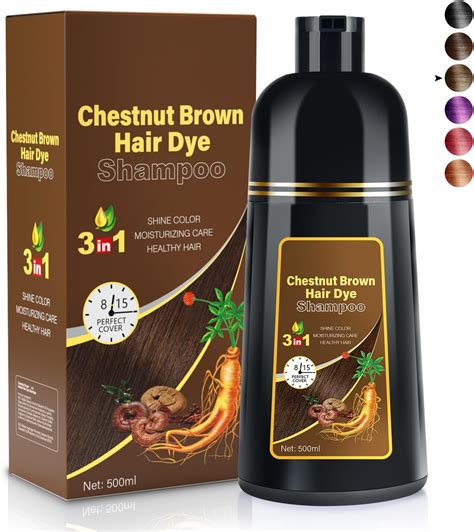 Hair Dye Shampoo Chestnut Brown Natural Herbal Hair Color Shampoo For Women Magic