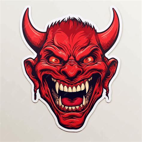 premium vector red red devil face
