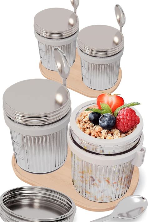 Amazon 16 Oz Overnight Oats Containers With Lids Glass Overnight