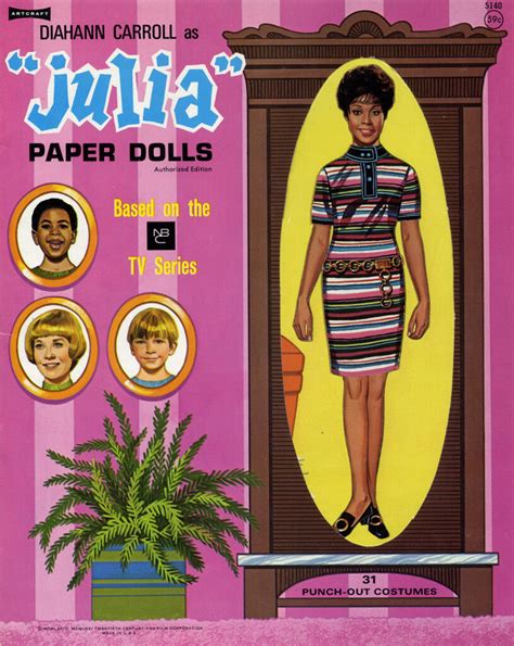 Diahann Carroll Julia 1968 Paper Doll Book Walterfilm