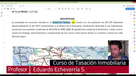 Informe de Tasación Hoja 1 Curso de Tasación Inmobiliaria YouTube