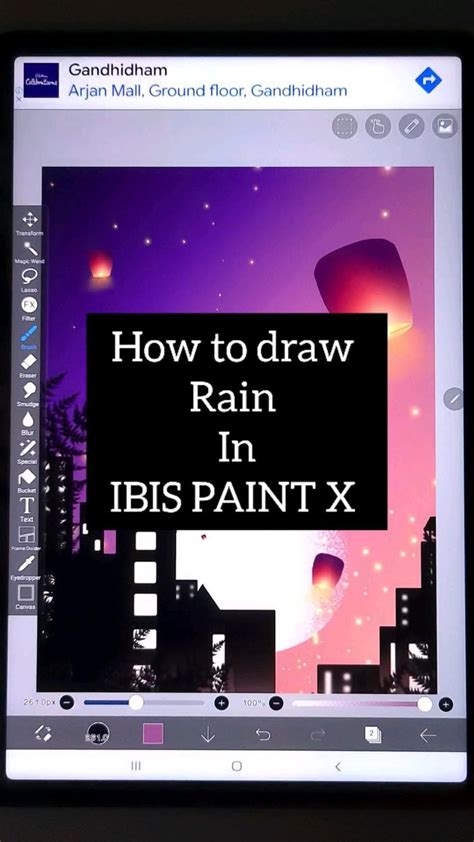 Rain Scenery Illustration How To Draw Rain In Ibis Paint X Digital Art Tutorial Digital Art