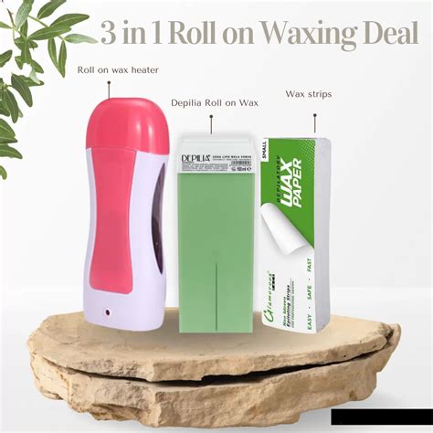 In Roll On Wax Depilatory Machine With Wax Box And Strips