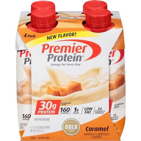 Premier Protein 30g High Protein Shake Caramel Flavor 11 Oz Pack Of 4