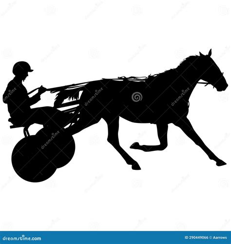 La Silueta Negra Del Caballo Y El Jockey Ilustración del Vector