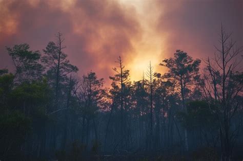 Premium Photo Photo Natures Fury Forest Fire Aftermath Burned Trees