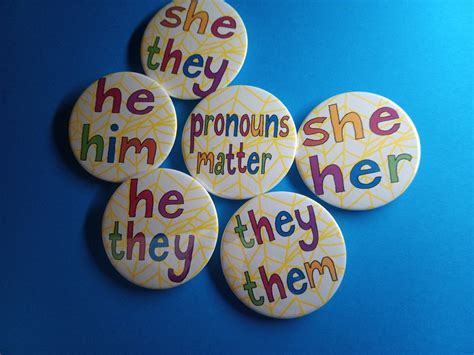 Pronoun Badge He Him She Her They They Pronouns Matters Pin Etsy Uk Badge Birthday Badge