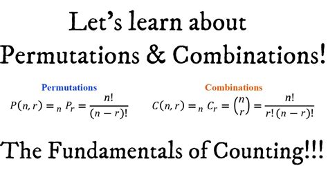 Lets Learn About Permutations And Combinations Fundamentals Of