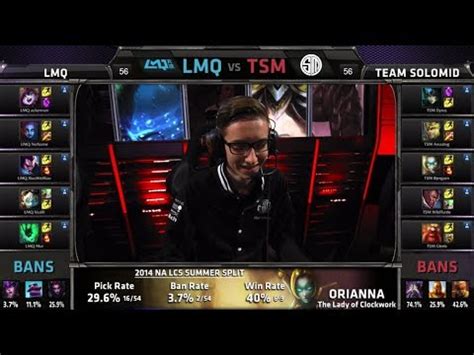 LMQ Vs Team Solomid S4 NA LCS Summer Split 2014 W6D2 LMQ Vs TSM G1