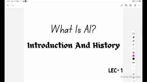 What Is AI Introduction History Of AI AIML Ki Pathshala Lecture