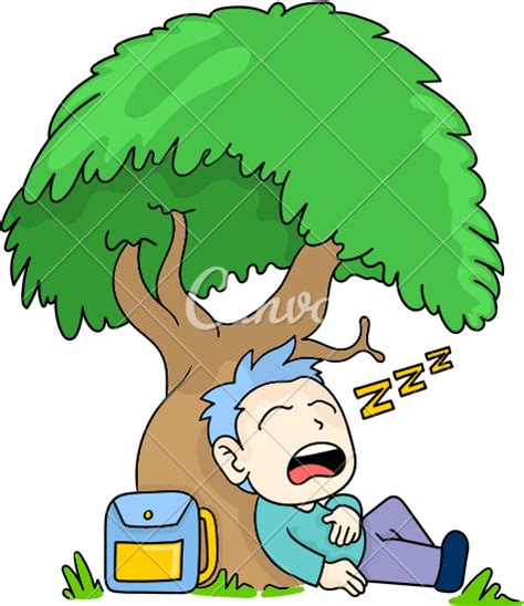 Download This A Male Student Sleeping Under A Tree Element From Canvas