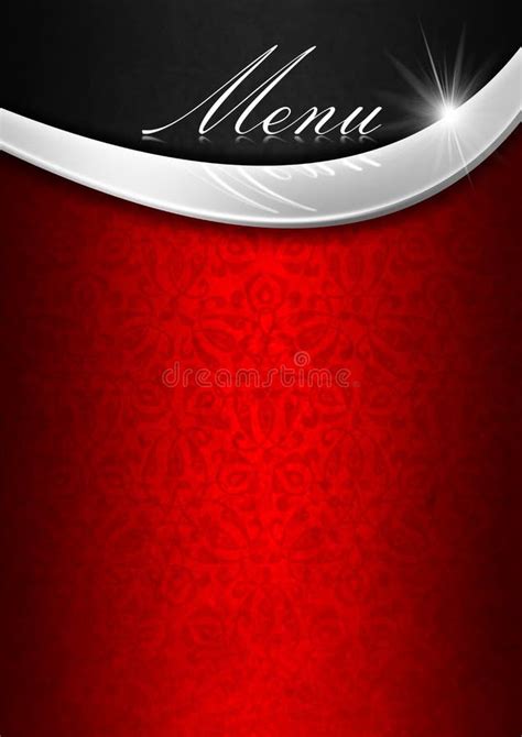 Menu Template Red Metal And Black Stock Illustration Illustration