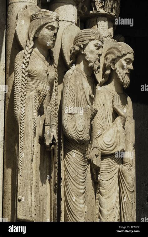 Sculptures chartres cathedral chartres hi-res stock photography and ...