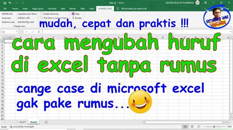 Cara Mengubah Huruf Di Excel Tanpa Rumus YouTube