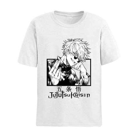 Camiseta Basica Camisa Satoru Gojo Senpai Jujutsu Kaisen Anime Unissex