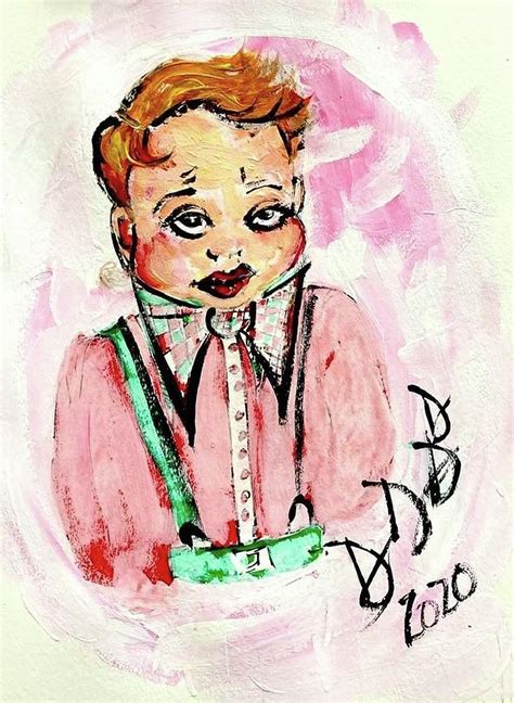 The Boy With The Bow Tie Painting By Debora Lewis Pixels