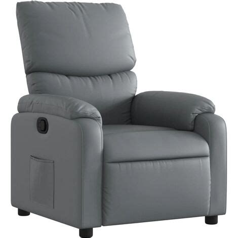 Fauteuil Inclinable Gris Similicuir Vidaxl