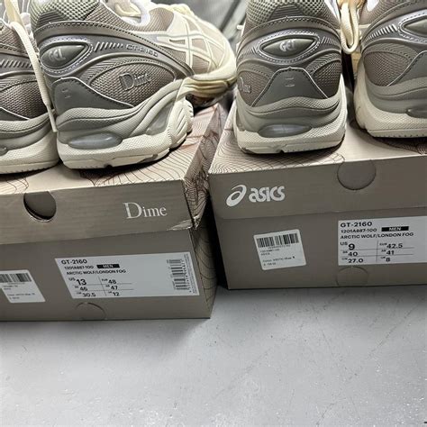 Dime X Asics Gt Arctic Wolf London Fog Brand Depop