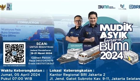 BRI Group Buka Pendaftaran Mudik Asyik Bersama BUMN 2024 Untuk 6 441