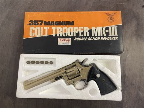 【やや傷や汚れあり】kokusai コクサイ Sandw M19 357 Magnum 金属製 モデルガン Smg規格 金色塗装 現状品の落札情報