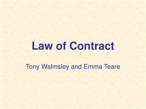 Ppt Law Of Contract Powerpoint Presentation Free Download Id169432