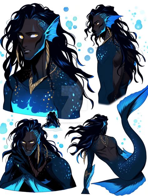 Deep Sea Bioluminecent Merman By Seaphoenix1 On Deviantart