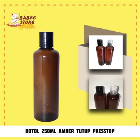 Jual Babee Botol Plastik Ml Amber Presstop Pushtop Disctop Botol