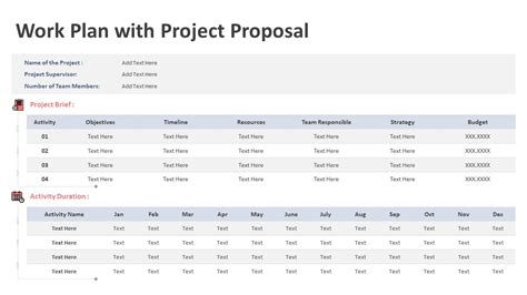 Work Plan with Project Proposal PowerPoint Template | PPT Templates