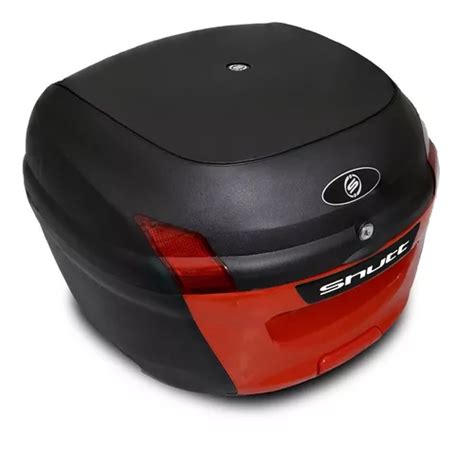 Ba Bauleto Bagageiro Moto Litros Shutt Universal Preto E Vermelho