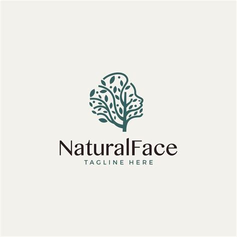 El Logotipo De La Cara Natural Vector Premium