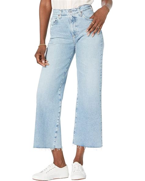 AG Jeans Saige Wide Leg Crop High Rise Fit In Apparition Zappos