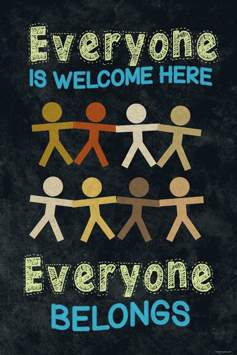 Everyone Is Welcome Here Everyone Belongs Classroom Poster 12x18 inch ...