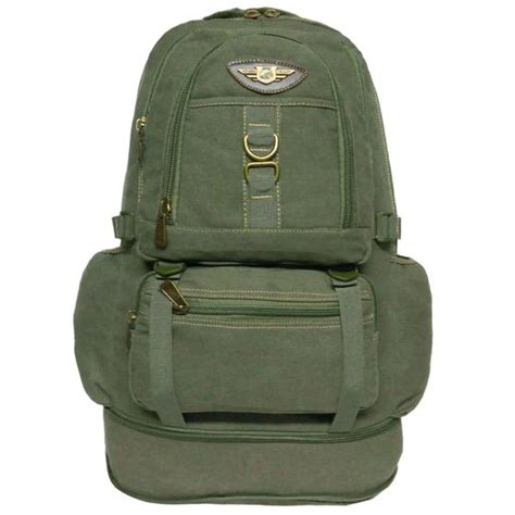 Mochila Camping Lona Kvn Litros Ja Verde Notebook At