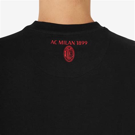 MILAN T-SHIRT WITH AC MILAN ESCUTCHEON AND STRIPES | AC Milan Store