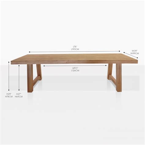 Blok Reclaimed Teak Outdoor Dining Table Teak Warehouse