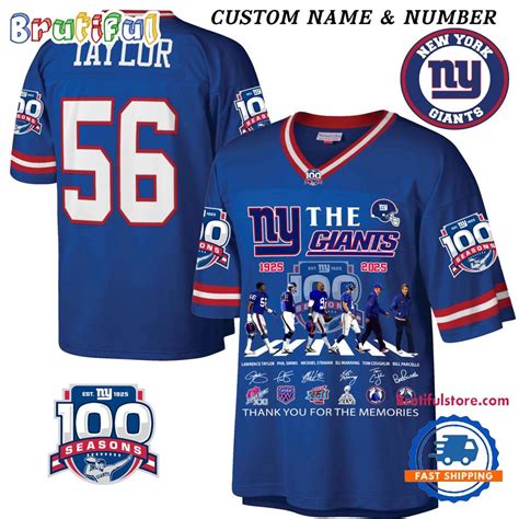 The New York Giants 100th Anniversary 1925-2025 Football Jersey