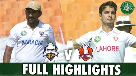 Full Highlights Karachi Whites Vs Lahore Blues Day Match