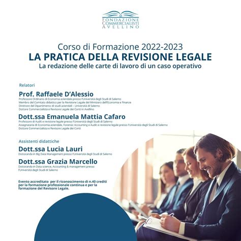 Corso Di Formazione La Pratica Della Revisione Legale