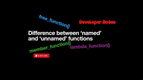 C Named And Unnamed Functions Free Standing Lambda Functions