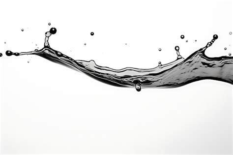 Brown Liquid Splash With Drops On Blank White Background Premium Ai