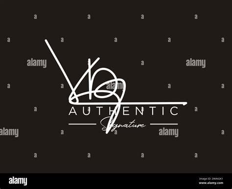 Vb Signature Logo Template Vector Stock Vector Image Art Alamy