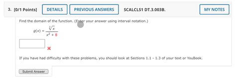 Solved Find The Domain Of The Function Enter Your Answer