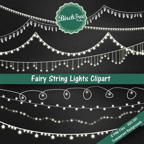 Fairy Lights Clipart String Lights Clipart Wedding Invitation Clipart ...