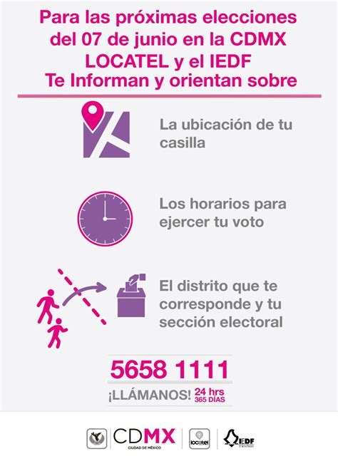 locatel mx on Twitter Conoce la ubicación de tu casilla horarios y